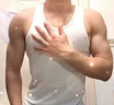 浪莎夏季薄款萊卡棉背心男士款修身彈力圓領(lǐng)打底無袖跨欄二道黑色吊帶 【1件裝·黑色】高彈力萊卡棉 2XL (180) 曬單實(shí)拍圖