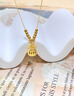 中國黃金（CHINA GOLD）黃金項(xiàng)鏈女足金福袋算盤轉(zhuǎn)運(yùn)珠 七夕情人節(jié)禮物送女友老婆 福袋算盤吊墜約0.3克*配銀鏈 曬單實(shí)拍圖