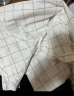 无印良品（MUJI）女式 棉桑蚕丝 短袖连衣裙 裙子 长裙 BC05CC3S 白色格纹 L-XL 晒单实拍图