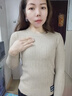 米豆小主秋冬2023新款圓領(lǐng)短款打底毛衣女寬松內搭時(shí)尚百搭長(cháng)袖針織衫上衣 卡其色 M 建議95-105斤 曬單實(shí)拍圖