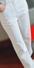 美洋（MEIYANG）雅白牛仔褲【三防50系列】神仙小白褲九分直筒褲新款休閑女褲 白色（七分版） L 曬單實(shí)拍圖