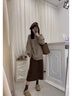 皮爾卡丹（pierre cardin）仿浣熊絨套頭毛衣女秋冬溫柔慵懶風(fēng)寬松中長(cháng)款羊.毛絨打底針織衫 駝色 S 曬單實(shí)拍圖
