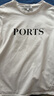 PORTS寶姿商場(chǎng)同款春季新品女裝經(jīng)典LOGO印花短袖T恤LP8N033NCC135 奶白色 S 曬單實(shí)拍圖
