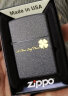 ZIPPO 打火机原装黑裂漆236个性定制刻字煤油防风火机生日礼物送男友 金色四叶草【礼袋装】 实拍图