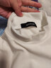 真維斯（JEANSWEST）長(cháng)袖t恤女加絨打底衫秋冬季內搭上衣服秋衣新款立領(lǐng)修身顯瘦保暖 白色 純色 M 曬單實(shí)拍圖