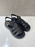 他她（TATA）休閑厚底豬籠鞋女鞋羅馬涼鞋沙灘涼鞋秋新款YEW01BL4 黑色 35 曬單實(shí)拍圖