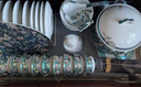 如喜琺瑯彩景德鎮(zhèn)碗具套裝碗家用骨質(zhì)瓷餐具整套高端碗盤精美喬遷禮品 鶯諦花開 _6人食【無砂鍋】 40頭 曬單實(shí)拍圖