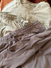 全棉时代（PurCotton）2024春夏男女士针织家居套装宽松弹力舒适短袖睡衣套装 高空灰(短裤款) XL 晒单实拍图