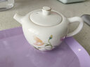 祥業(yè)  陶瓷茶壺泡茶單壺家用中式手繪白瓷大容量泡茶器茶具配件小水壺 白瓷繁花茶壺 曬單實(shí)拍圖