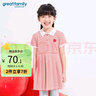 歌瑞家（greatfamily）兒童裙子夏季女童裝寶寶舒適針織POLO連衣裙樂(lè )友 條紋 110 曬單實(shí)拍圖