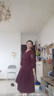 可蓓兒春款七分袖連衣裙女2025新款春季媽媽裝洋氣減齡顯瘦V領(lǐng)裙子 XL 曬單實(shí)拍圖