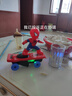 藍蜂蜘蛛俠特技車(chē)翻滾兒童超人玩具車(chē)男孩寶寶電動(dòng)蜘蛛人滑板車(chē) 蜘蛛俠紅色滑板車(chē)+充電電池 曬單實(shí)拍圖