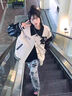 莫代爾棒球服外套女2025春秋季新款夾棉初高中學(xué)生寬松時(shí)尚百搭夾克上衣 黑白色 M 95-110斤 曬單實(shí)拍圖