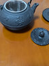 怡品堂鐵壺手工鑄鐵煮茶壺圍爐燒水壺日式簡約功夫茶具壺家用過濾養(yǎng)生壺 朱雀壺1200ml+壺墊壺叉 曬單實(shí)拍圖