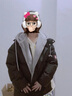 春乏假兩件連帽羊羔毛羽棉絨服女學(xué)生冬季新款加厚防寒面包服外套 黑色【綿服】 M 曬單實(shí)拍圖