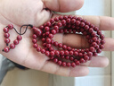 玉有情朱砂手串男女款原礦高透光晶體顆粒108顆多圈佛珠手鏈本命年送禮 曬單實(shí)拍圖