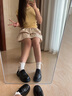 CAMILA KSENIA小c&k小皮鞋英倫風2025新款夏季厚底時尚百搭單鞋松糕樂福鞋品牌 啞光黑 38 曬單實拍圖