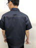 UHX夏季工作服防靜電套裝薄款男女定制長(cháng)短袖勞保服上衣透氣高端工裝 【短袖上衣】-藏藍色（X161款） XL (175) 碼-建議135-155斤 曬單實(shí)拍圖