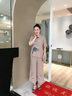 俞兆林（YUZHAOLIN） 母親節(jié)禮物媽媽夏裝2025套裝冰絲上衣服中年女裝短袖T恤中老年女 卡其色 XL 【建議80-100斤】 曬單實拍圖