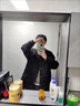 威登羊秋冬季中長款夾棉加厚連帽毛呢夾克外套男士港風(fēng)韓系大衣服男套裝 外套+黑高領(lǐng)毛衣+黑加絨西褲 XL（135-165斤） 曬單實(shí)拍圖