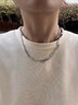 中國珠寶S925銀項鏈男復(fù)古風S925銀古巴項鏈個性男潮搭配送男友生日禮物 復(fù)古風S925銀古巴項鏈約16克 曬單實拍圖