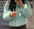 GAP女裝秋冬印花logo立領(lǐng)連帽羽絨服簡約保暖夾克外套619744 曬單實拍圖