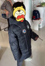 匡威（Converse）兒童裝男童羽絨服中長款秋冬連帽加厚款外套中大童防風保暖衣服 正黑色-手臂有l(wèi)ogo 130 /64 【建議身高116-122cm】 曬單實拍圖