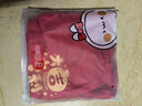 貝瑞加（Babyprints）新生兒大紅色衣服初生寶寶喜慶連體衣夏季短袖爬服純棉 吉利59 曬單實(shí)拍圖