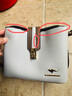 袋鼠【人氣旗艦】包包女包斜挎單肩包撞色時(shí)尚水桶包女士包包 淺灰色 曬單實(shí)拍圖