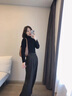 嘉麗薇半高領(lǐng)雙面絨打底衫女新春新款內(nèi)搭保暖長袖內(nèi)里絨毛一體女士上衣 黑色【莫代爾】 L (102-114斤) 曬單實拍圖