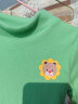赢一贝婴儿德绒高领打底衫长袖T恤0-3岁冬装男童加绒保暖小童女宝宝上衣 绿色 73cm 实拍图