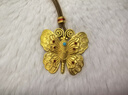 勞梭七夕情人節(jié)黃金吊墜黃金金項(xiàng)鏈女款國(guó)潮古法琺瑯金蝴蝶項(xiàng)鏈 金重11.5克（多退少補(bǔ)） 曬單實(shí)拍圖
