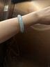 中國黃金（CHINA GOLD）翡翠手鐲淺綠飄花玉手鐲女款翠玉鐲子送老婆女友生日新年禮物 圈號60 曬單實(shí)拍圖