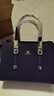 皮爾保羅包包女包2026新款女士托特包大容量婚包真皮媽媽包包生日禮物 藍色【高檔禮盒】 曬單實(shí)拍圖