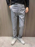 羅蒙（ROMON）男士西褲春秋季2025年修身商務(wù)休閑褲正裝9九分褲西裝褲子 深灰色長褲 31 曬單實拍圖