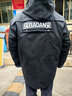 帝凱別爾危保安訓練大衣冬季加長(cháng)款到膝蓋棉服雙層帶內膽可拆洗連帽保安冬服 斜紋訓練中長(cháng)大衣 185/3XL 曬單實(shí)拍圖