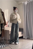CTOX2025年新款冬季棉服女短款棉襖韓系學生棉衣外套小個子面包服 米白色 M 110-130斤 曬單實拍圖