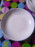 云鸿陶瓷10个盘子陶瓷菜盘子套装餐具组合水果盘家用圆形可爱吃菜碟子 10个盘子简爱(7英寸) 实拍图