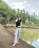 夢特嬌莫代爾棉背心女西裝內(nèi)搭吊帶內(nèi)衣白色寬肩無袖上衣夏季薄款打底衫 常規(guī)款-星夜黑 L 【建議110-125斤】 曬單實(shí)拍圖
