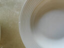 洁雅杰陶瓷盘家用白瓷盘子8.5英寸釉下彩螺纹草帽盘微波炉可用4只装 实拍图