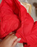 丽婴房童装儿童宝宝羽绒服厚款保暖外套男女童鹅绒多彩羽绒上衣冬 中国红 100CM/3岁 实拍图