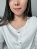 MITHAOL KUSC【情人節(jié)禮物】莫比烏斯靈動(dòng)項(xiàng)鏈女首飾生日禮物送女友 璀璨之心項(xiàng)鏈-白金色藍(lán)石 情人節(jié)紀(jì)念日生日禮物禮盒套裝 曬單實(shí)拍圖