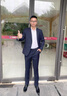 五沃70%羊毛西服套裝男女薄款銀行4s酒店經(jīng)理總裁公務(wù)銷售員工裝西裝 男藏青西裝+西褲. XL 曬單實拍圖