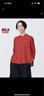 無印良品 MUJI IDEE 女式  強捻 短袖襯衫連衣裙 女裝裙子夏季GAD12C4S 深紅色 L (165/88A) 曬單實拍圖