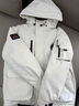 鴨鴨短款羽絨服男2025冬季新款加厚工裝保暖情侶款寬松連帽外套衣服 米白色 XL 曬單實(shí)拍圖