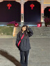 JEEP SPIRIT美式?jīng)_鋒衣外套女春秋高級感寬松休閑百搭雙拉鏈連帽夾克風(fēng)衣女潮 黑色(國潮沖鋒衣2406)簡約時尚 S 曬單實拍圖
