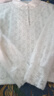 KAHTOP2025秋冬新款蕾絲娃娃領(lǐng)襯衫女長(cháng)袖內搭小衫加絨加厚打底上衣DJC 【791】白色 加絨 2XL (建議125-135斤) 曬單實(shí)拍圖