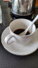 裕行白玉咖啡杯套装描金白色240ml茶杯办公室陶瓷咖啡杯【杯碟勺】 晒单实拍图