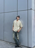 Calvin KleinJeans春夏男士休閑簡(jiǎn)約刺繡ck古巴領(lǐng)紐扣開(kāi)衫短袖針織衫J325675 RAE-卡其 L 曬單實(shí)拍圖
