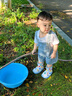 SEVEN ONLY OLINE二代彩虹豆鯊魚(yú)兒童雨鞋女童防滑嬰幼兒寶寶雨靴女孩水鞋 藍色 16 0 內長(cháng)16cm【腳長(cháng)約15.5穿】 曬單實(shí)拍圖